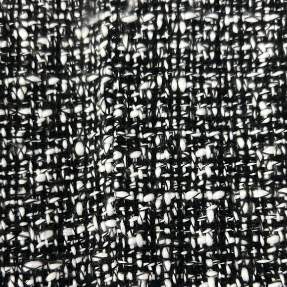 Adrienne Vittadini tweed raw edge open blazer pockets academia preppy fall S - Picture 14 of 16